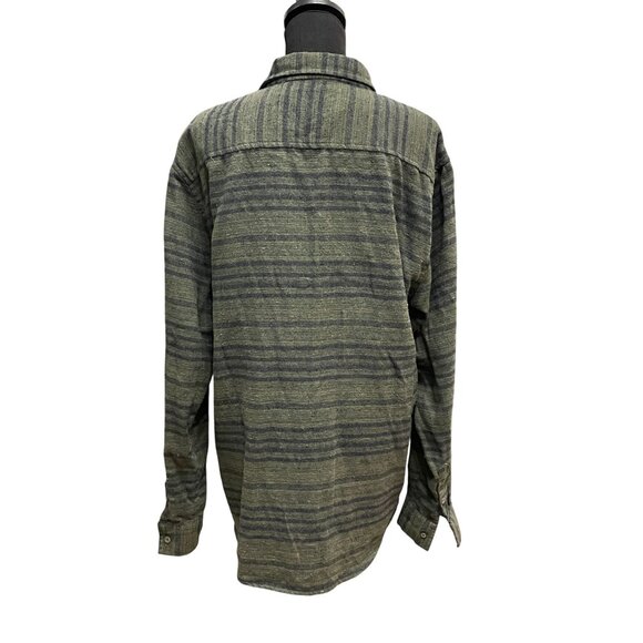 Molokai Surf Co. collared green & navy flannel unisex button down pockets Skater - Picture 4 of 7